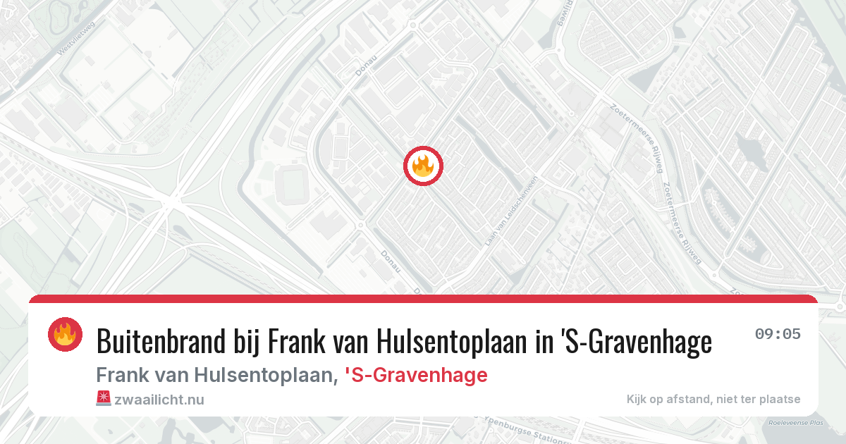 Buitenbrand bij Frank van Hulsentoplaan in 'S-Gravenhage — 29 mei 2026
