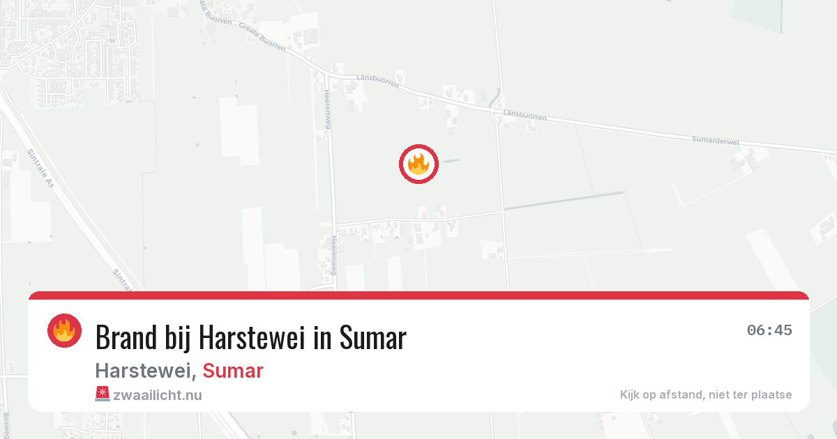 Brand bij Harstewei in Sumar — 17 apr 2026