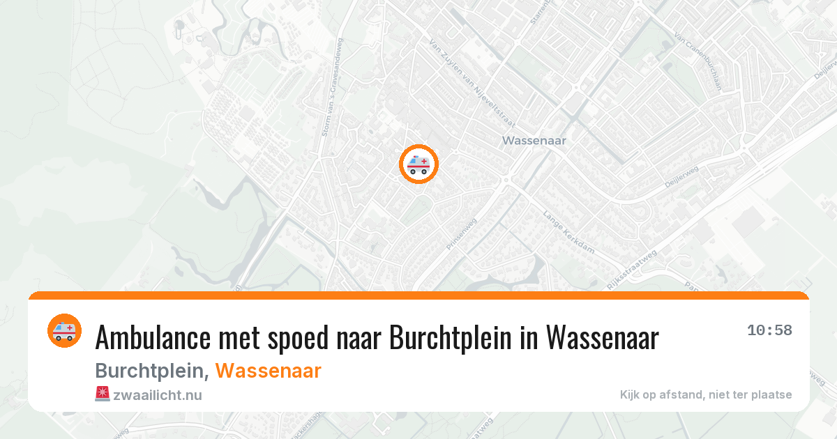 Ambulance met spoed naar Burchtplein in Wassenaar — 26 mei 2026