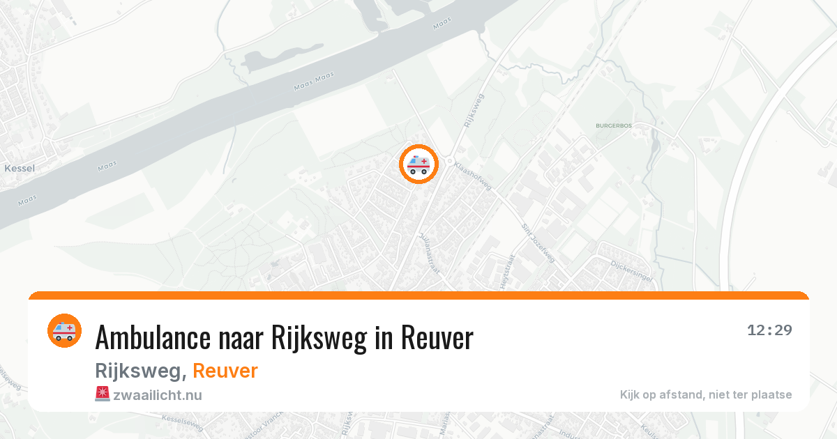 Ambulance naar Rijksweg in Reuver — 31 mei 2026