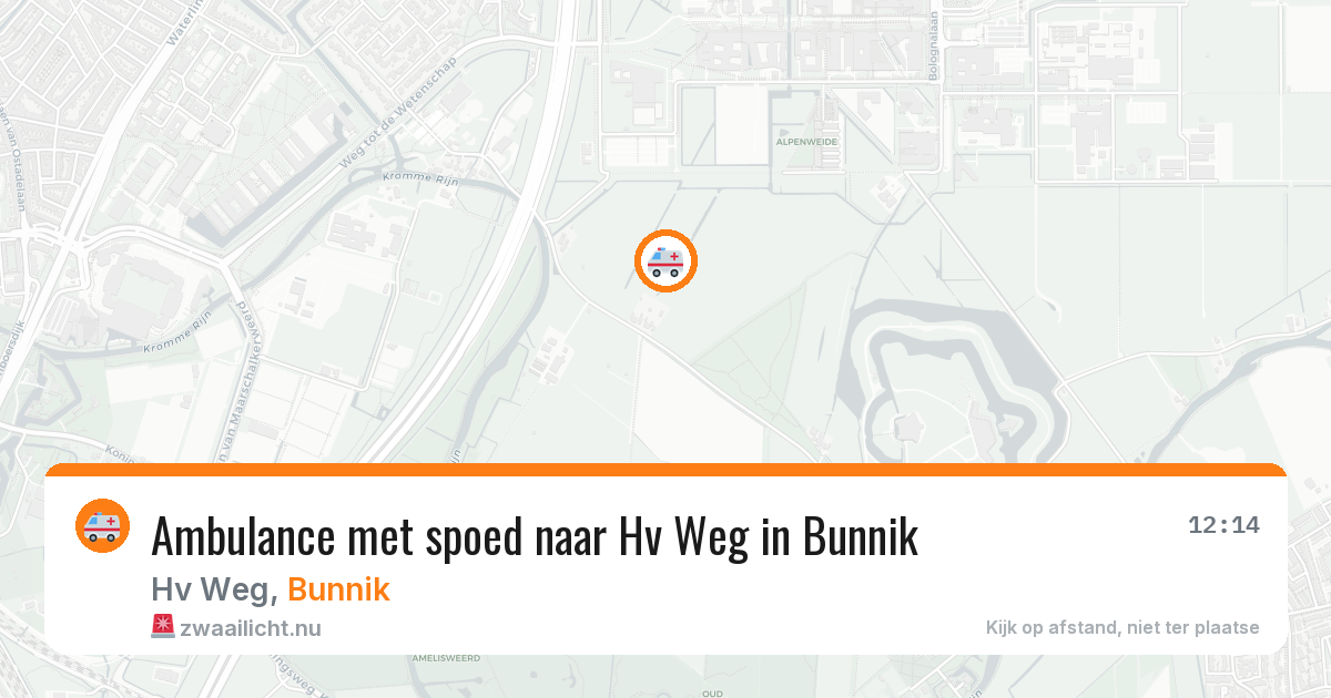 Ambulance met spoed naar Hv Weg in Bunnik — 24 jan 2026