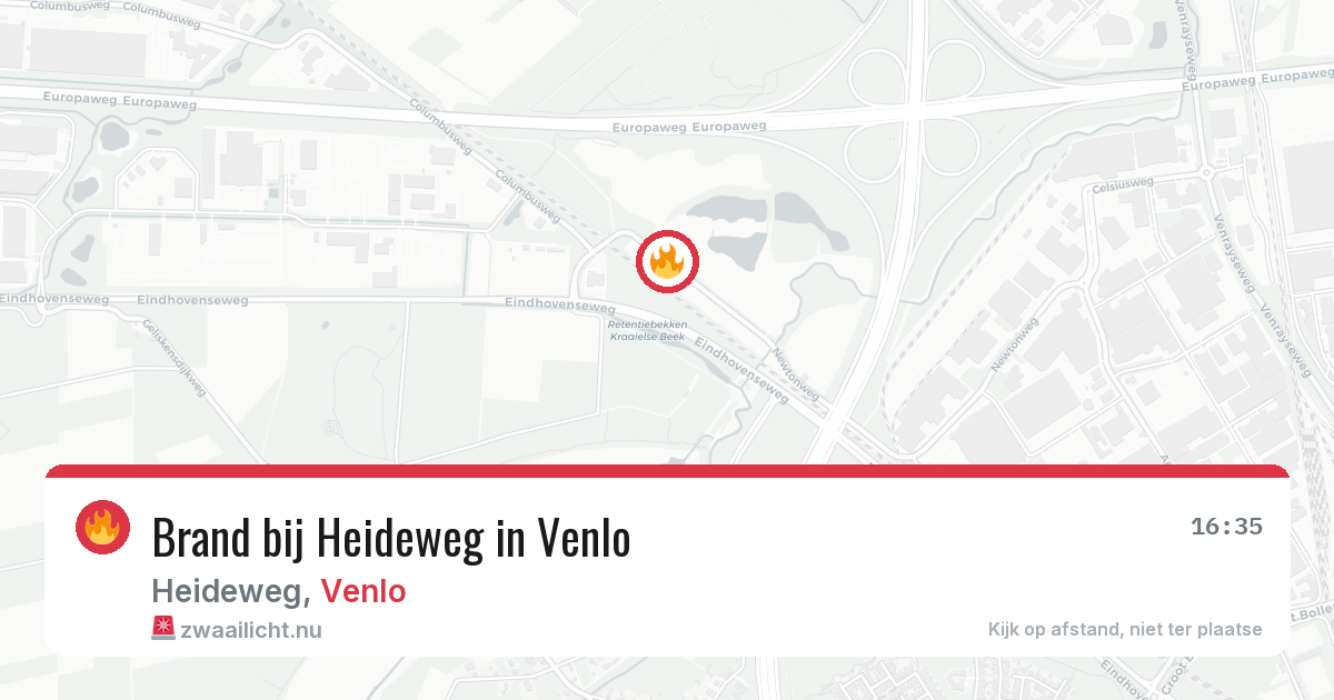 Brand bij Heideweg in Venlo — 15 mei 2026