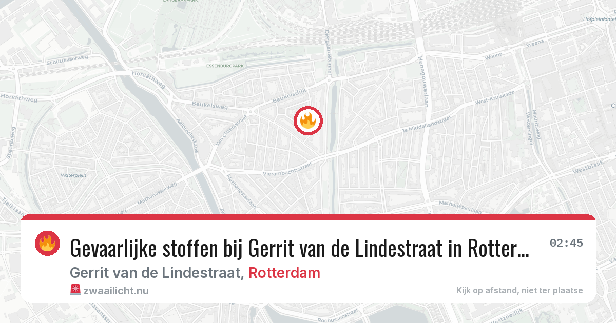 Gevaarlijke stoffen bij Gerrit van de Lindestraat in Rotterdam — 9 mei 2026