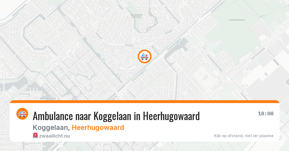Ambulance naar Koggelaan in Heerhugowaard — 18 jul 2026