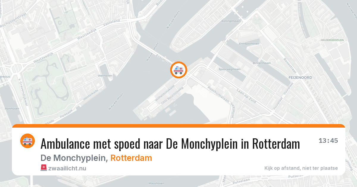 Ambulance met spoed naar De Monchyplein in Rotterdam — 10 jul 2026