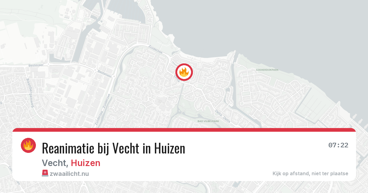 Reanimatie bij Vecht in Huizen — 7 mei 2026