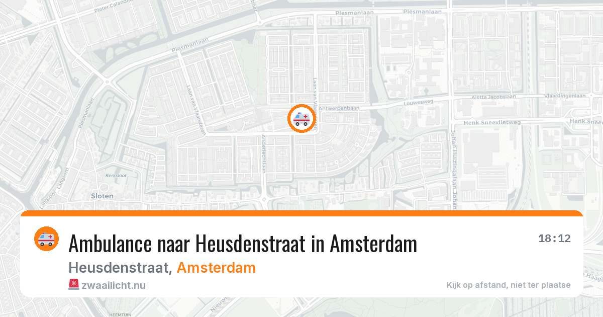 Ambulance naar Heusdenstraat in Amsterdam — 11 jul 2026