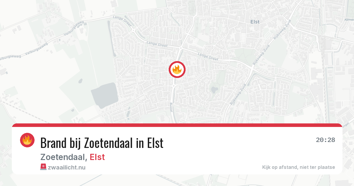 Brand bij Zoetendaal in Elst — 8 jul 2026
