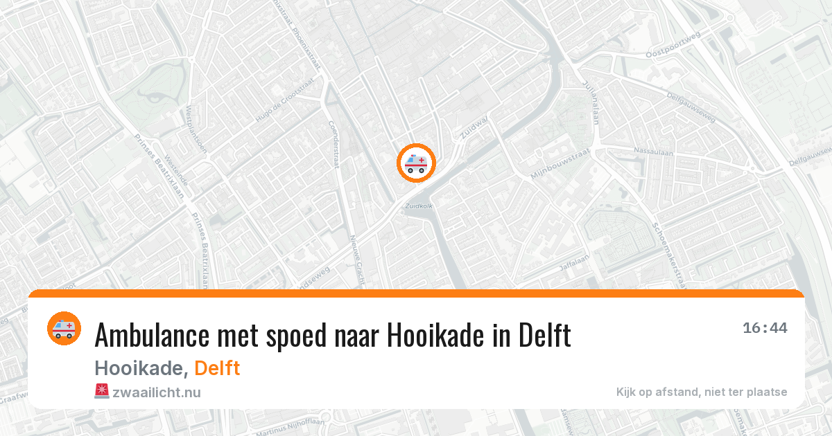 Ambulance met spoed naar Hooikade in Delft — 15 jul 2026