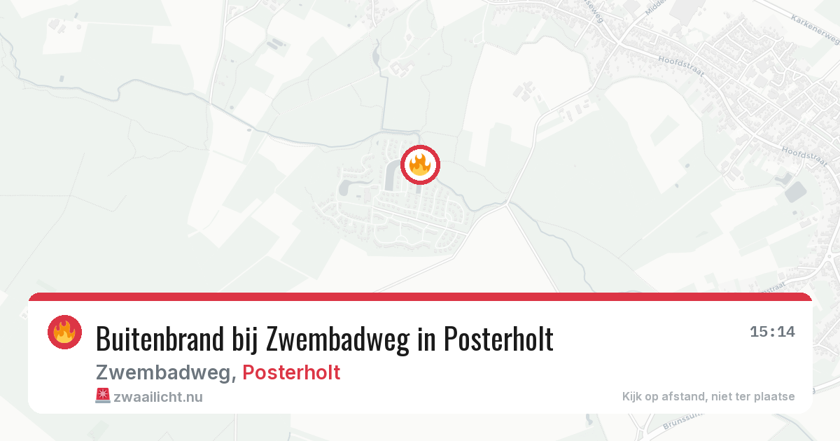 Buitenbrand bij Zwembadweg in Posterholt — 7 apr 2026