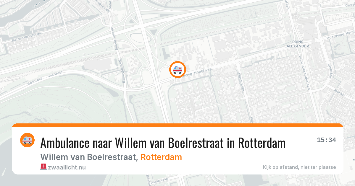 Ambulance naar Willem van Boelrestraat in Rotterdam — 8 jun 2026