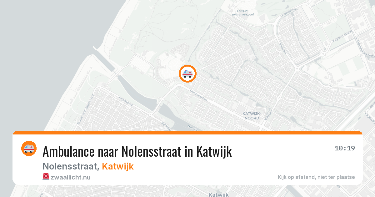 Ambulance naar Nolensstraat in Katwijk — 22 jul 2026