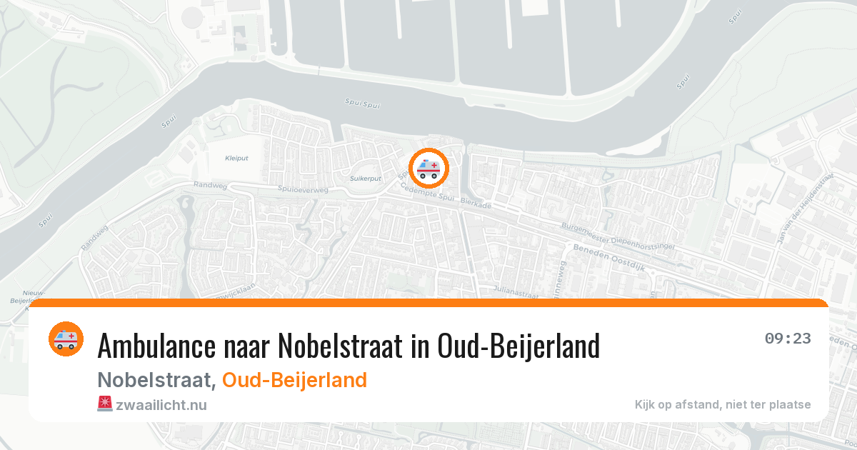 Ambulance naar Nobelstraat in Oud-Beijerland — 29 mei 2026