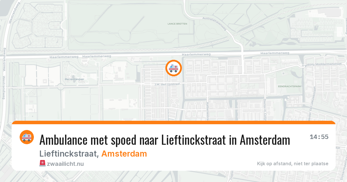 Ambulance met spoed naar Lieftinckstraat in Amsterdam — 9 jun 2026