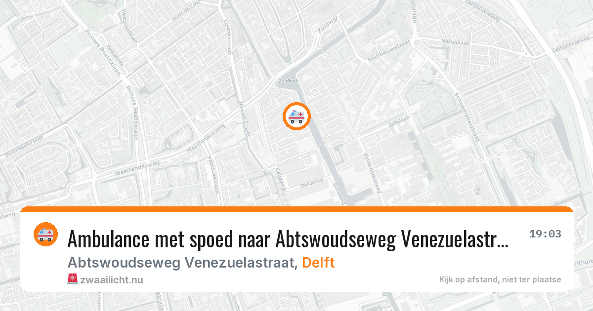 Ambulance met spoed naar Abtswoudseweg Venezuelastraat in Delft — 11 feb 2026