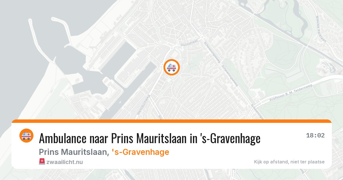 Ambulance naar Prins Mauritslaan in 's-Gravenhage — 18 jul 2026