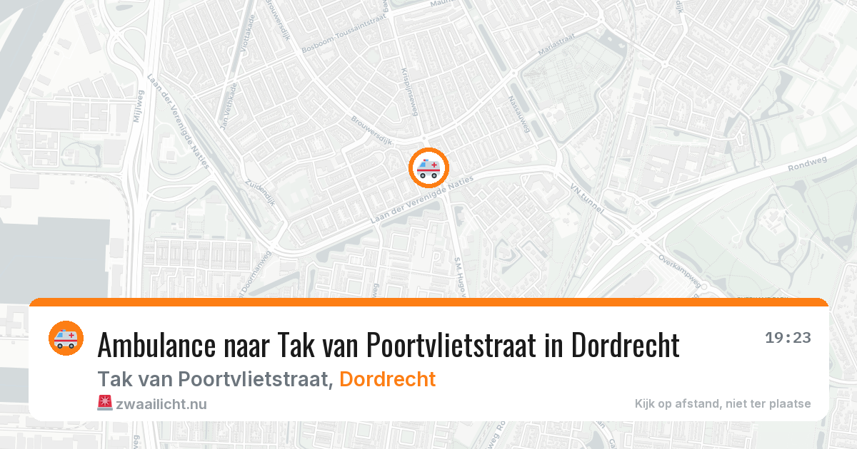 Ambulance naar Tak van Poortvlietstraat in Dordrecht — 12 jul 2026