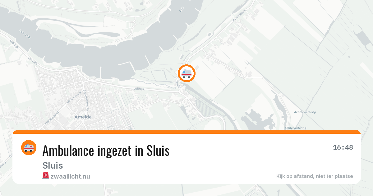 Ambulance ingezet in Sluis — 25 jul 2026