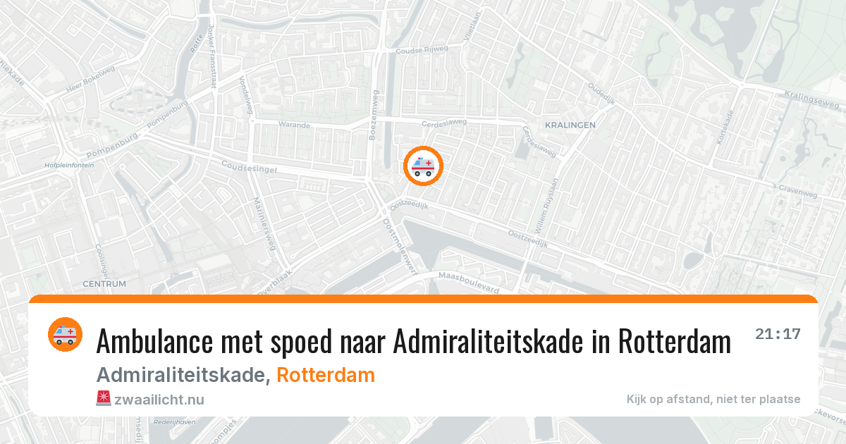 Ambulance met spoed naar Admiraliteitskade in Rotterdam — 15 mei 2026