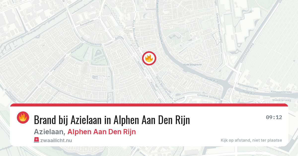 Brand bij Azielaan in Alphen Aan Den Rijn — 21 mrt 2026