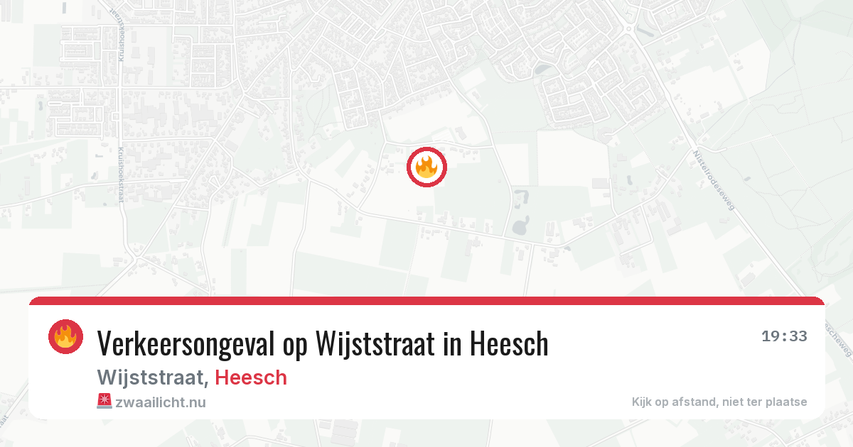 Verkeersongeval op Wijststraat in Heesch — 15 mrt 2026