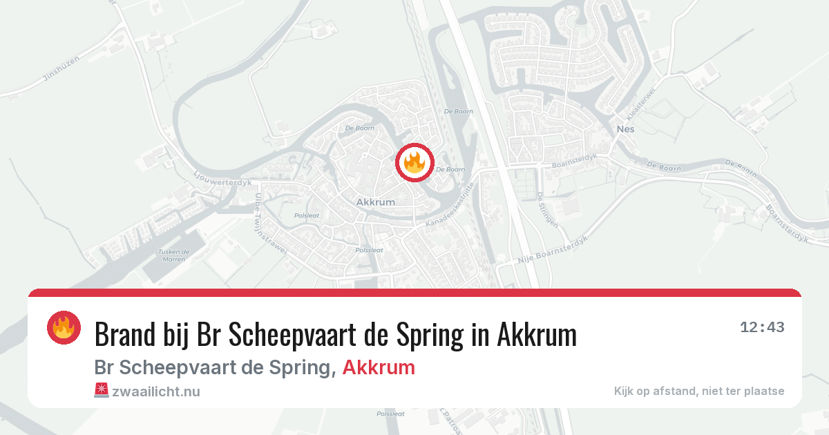 Brand bij Br Scheepvaart de Spring in Akkrum — 5 jun 2026