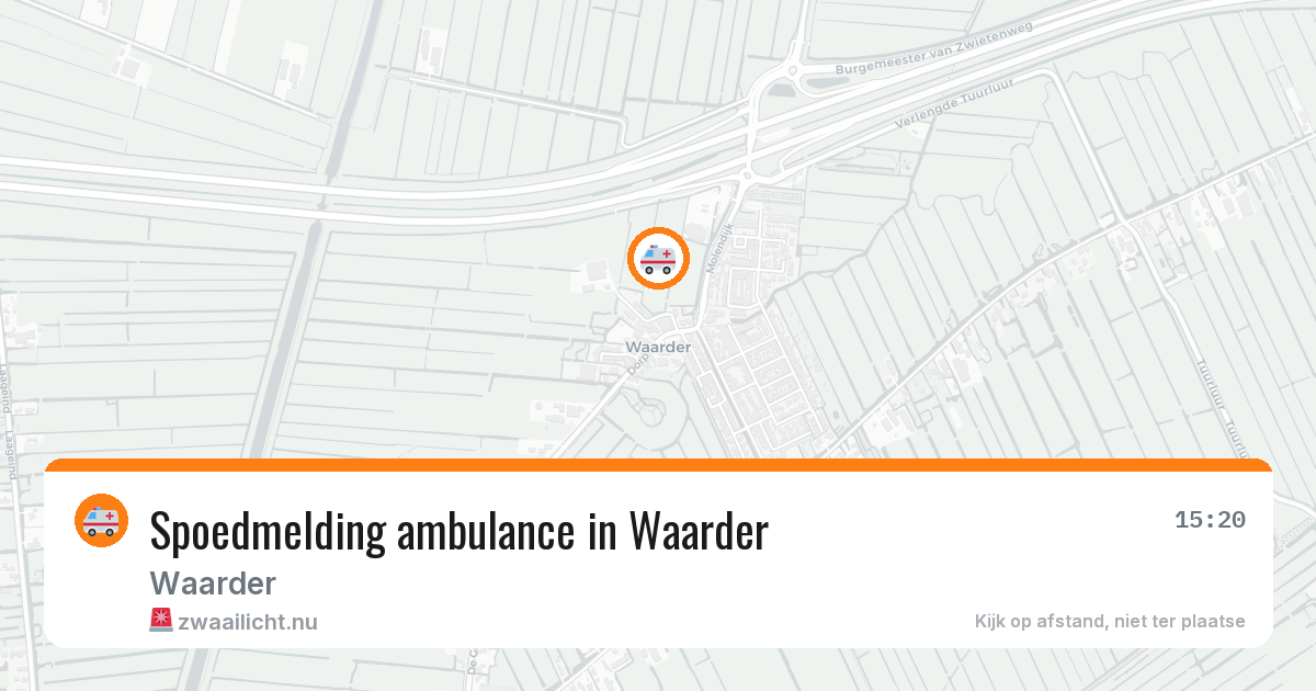 Spoedmelding ambulance in Waarder — 18 jun 2026