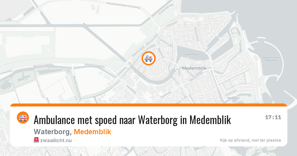 Ambulance met spoed naar Waterborg in Medemblik — 5 mei 2026