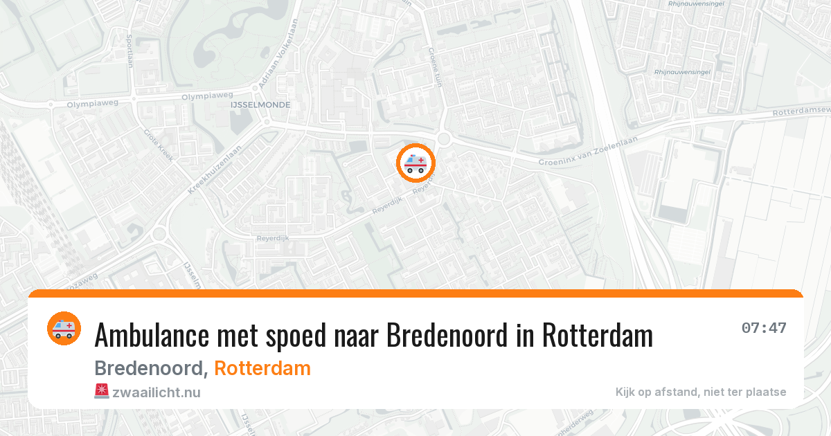 Ambulance met spoed naar Bredenoord in Rotterdam — 23 jul 2026
