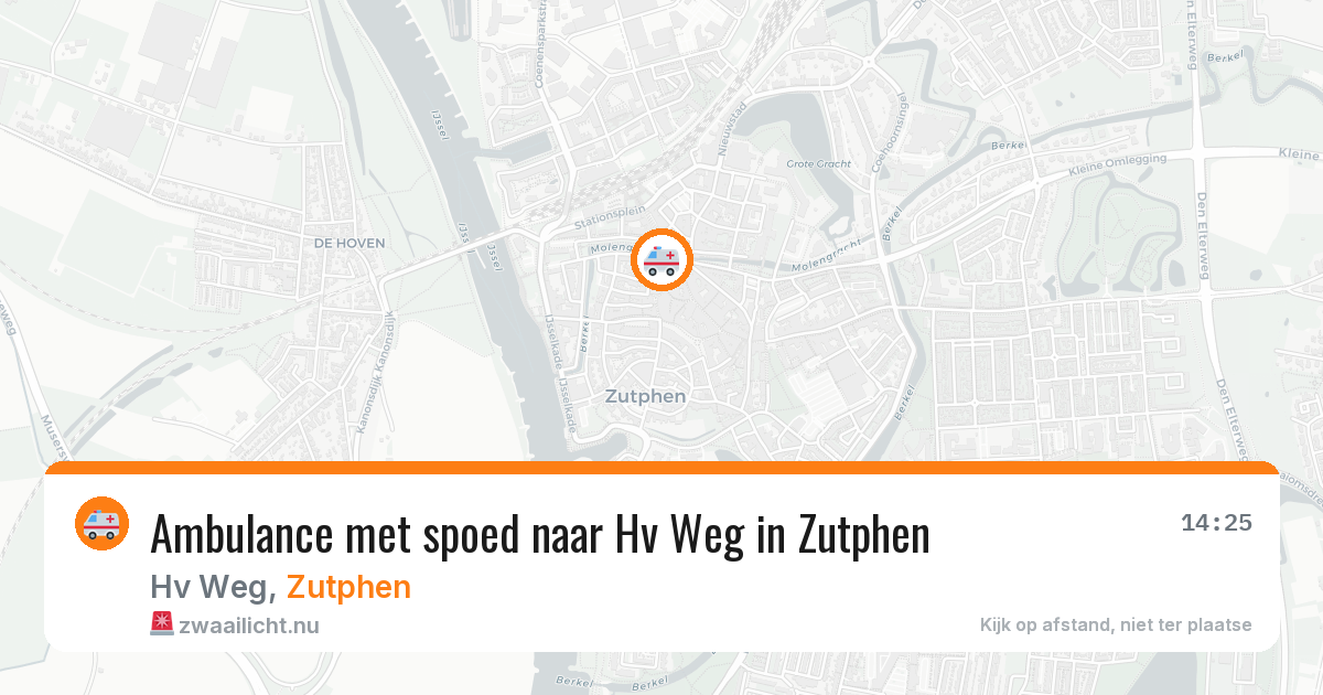 Ambulance met spoed naar Hv Weg in Zutphen — 24 jul 2026