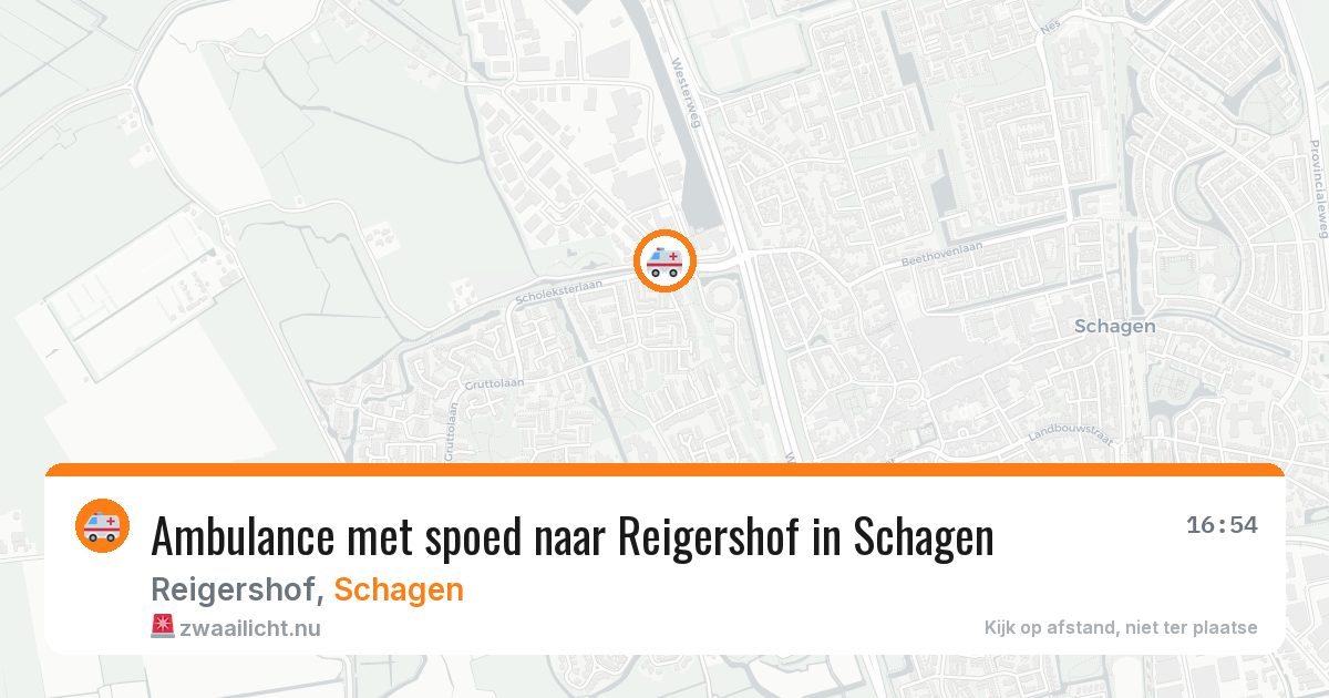 Ambulance met spoed naar Reigershof in Schagen — 17 jan 2026