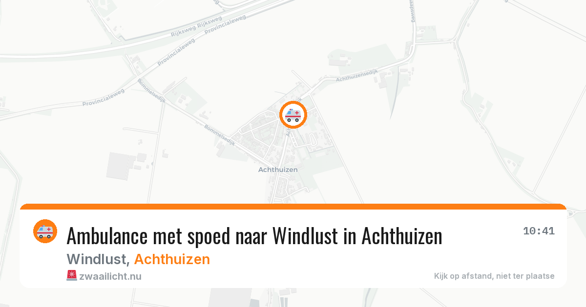 Ambulance met spoed naar Windlust in Achthuizen — 19 apr 2026