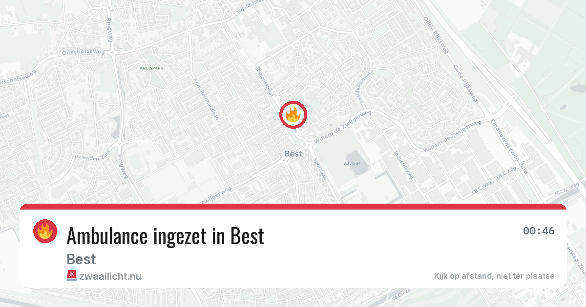 Ambulance ingezet in Best — 10 mei 2026