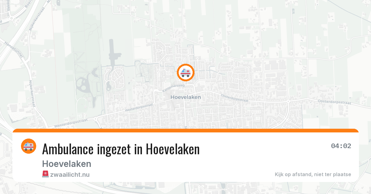 Ambulance ingezet in Hoevelaken — 26 jul 2026