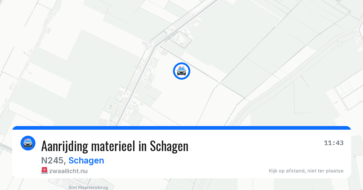 Aanrijding materieel in Schagen — 12 jul 2026