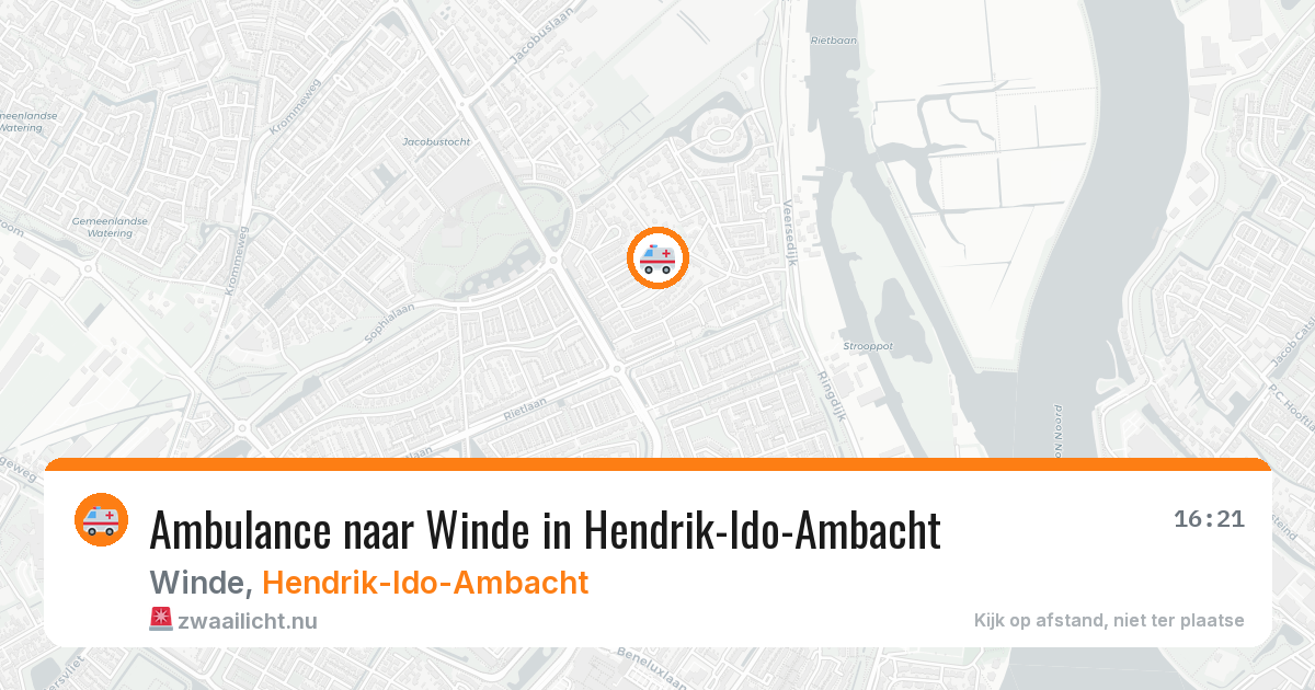 Ambulance naar Winde in Hendrik-Ido-Ambacht — 25 mei 2026