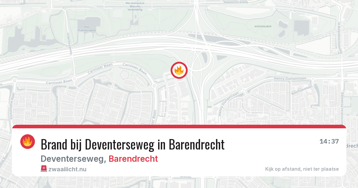 Brand bij Deventerseweg in Barendrecht — 16 jul 2026