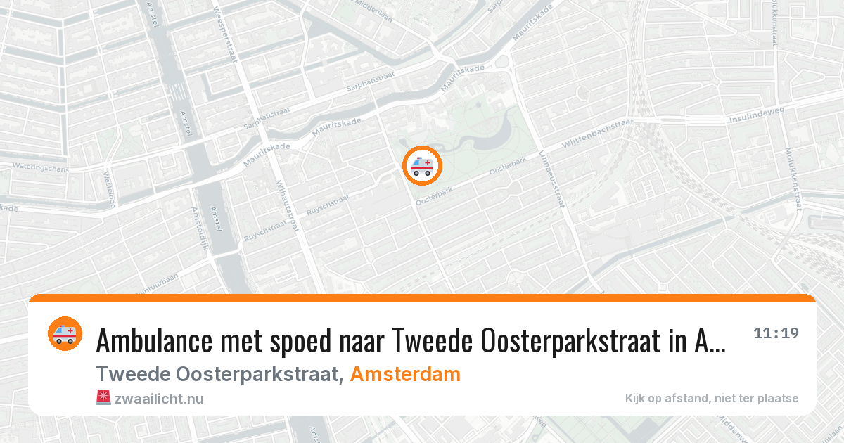 Ambulance met spoed naar Tweede Oosterparkstraat in Amsterdam — 26 mei 2026