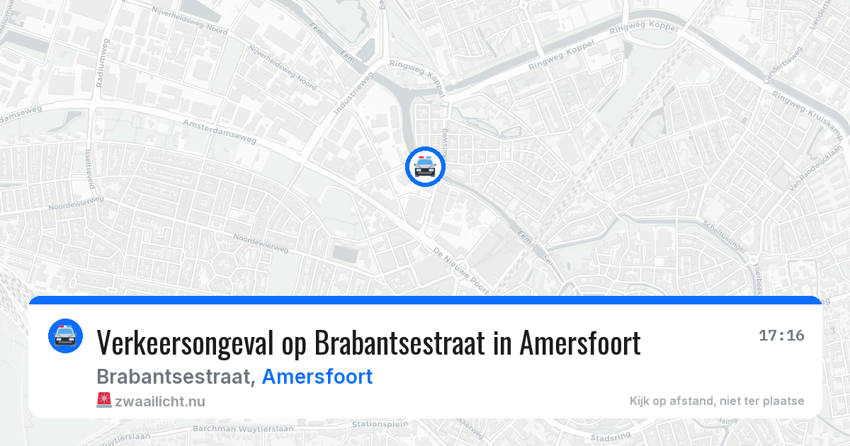 Verkeersongeval op Brabantsestraat in Amersfoort — 19 mrt 2026