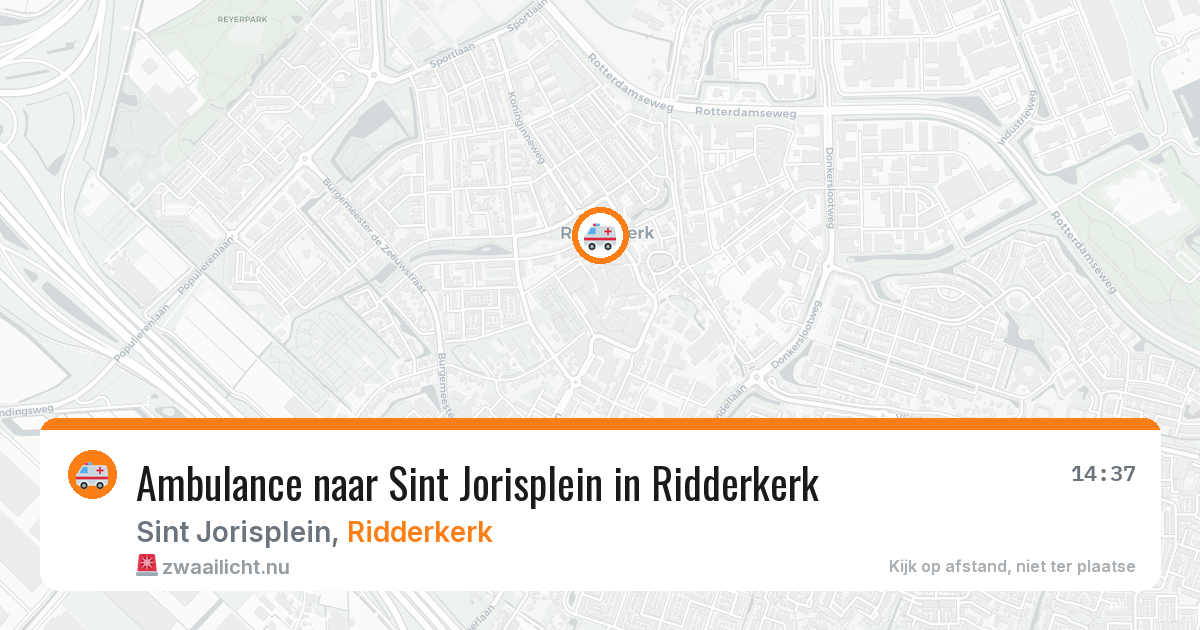 Ambulance naar Sint Jorisplein in Ridderkerk — 6 jun 2026