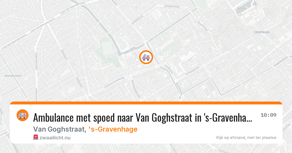 Ambulance met spoed naar Van Goghstraat in 's-Gravenhage — 23 jul 2026