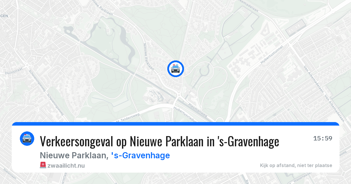Verkeersongeval op Nieuwe Parklaan in 's-Gravenhage — 21 mei 2026