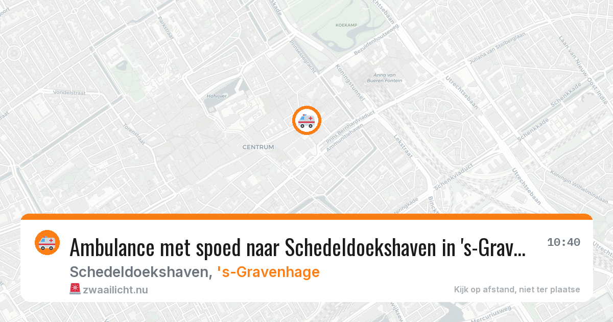 Ambulance met spoed naar Schedeldoekshaven in 's-Gravenhage — 15 jul 2026