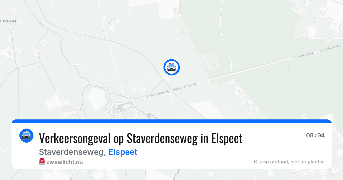Verkeersongeval op Staverdenseweg in Elspeet — 17 apr 2026