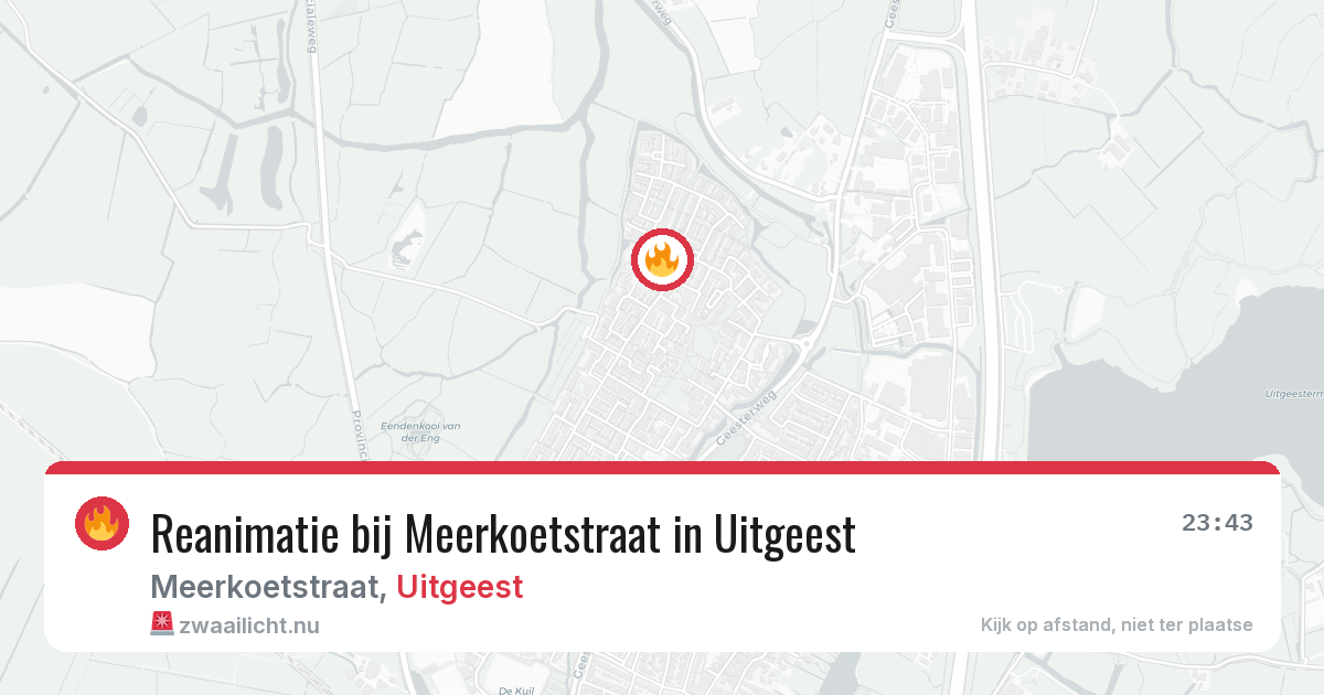 Reanimatie bij Meerkoetstraat in Uitgeest — 16 feb 2026