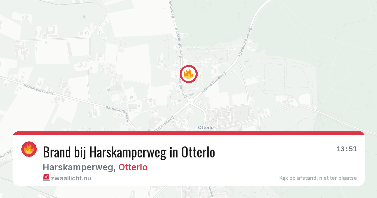 Brand bij Harskamperweg in Otterlo — 21 jul 2026
