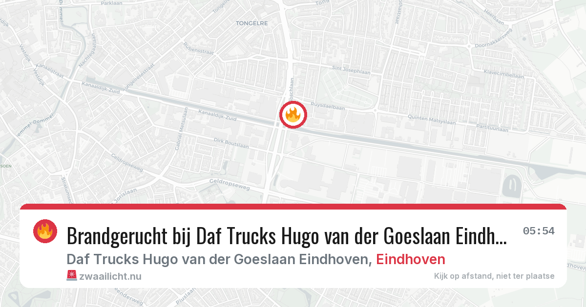 Brandgerucht bij Daf Trucks Hugo van der Goeslaan Eindhoven in Eindhoven — 17 jul 2026