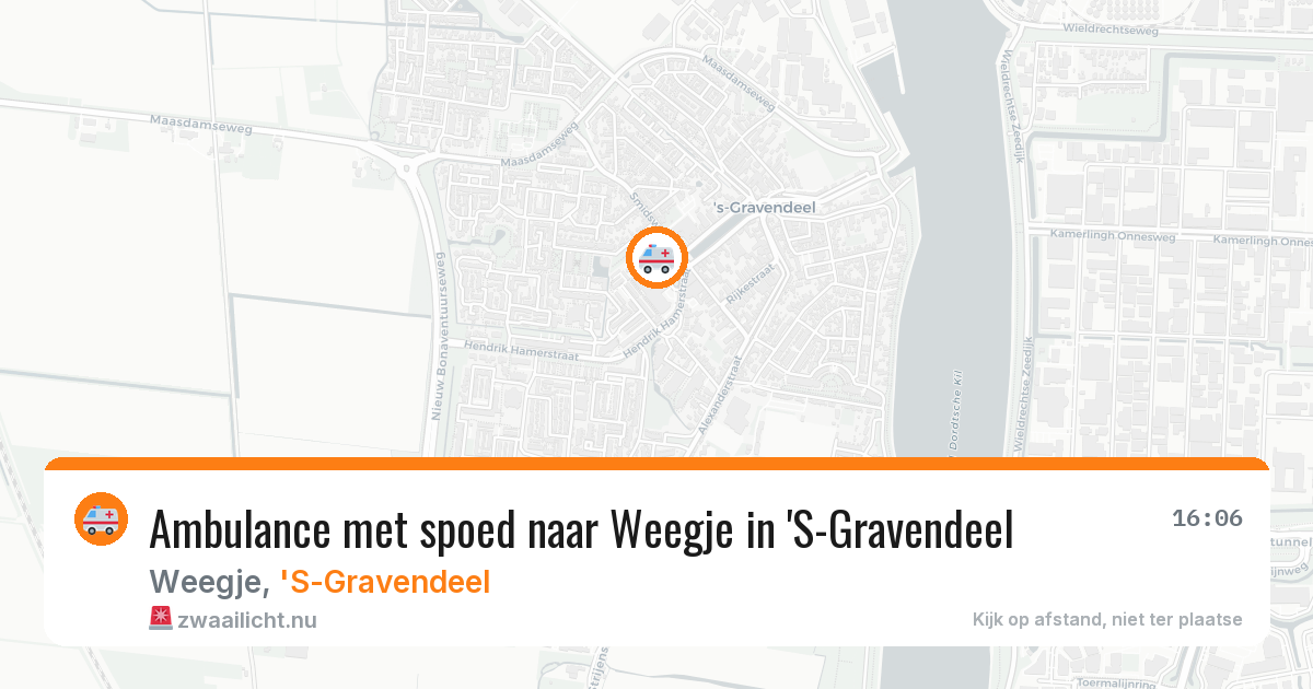 Ambulance met spoed naar Weegje in 'S-Gravendeel — 25 mrt 2026
