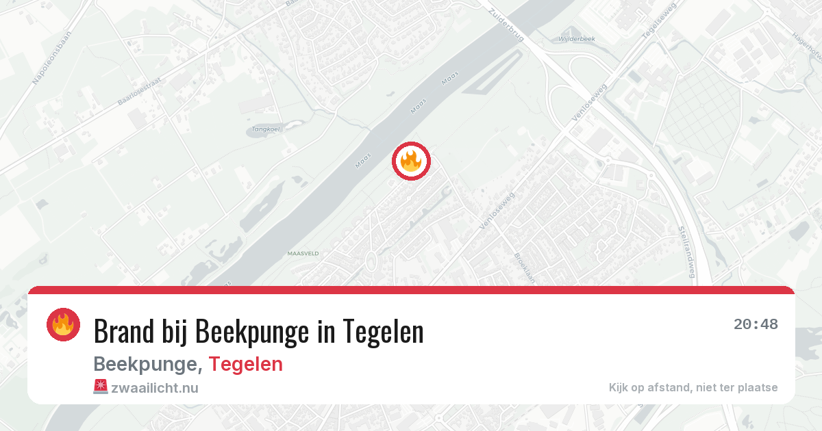 Brand bij Beekpunge in Tegelen — 13 apr 2026