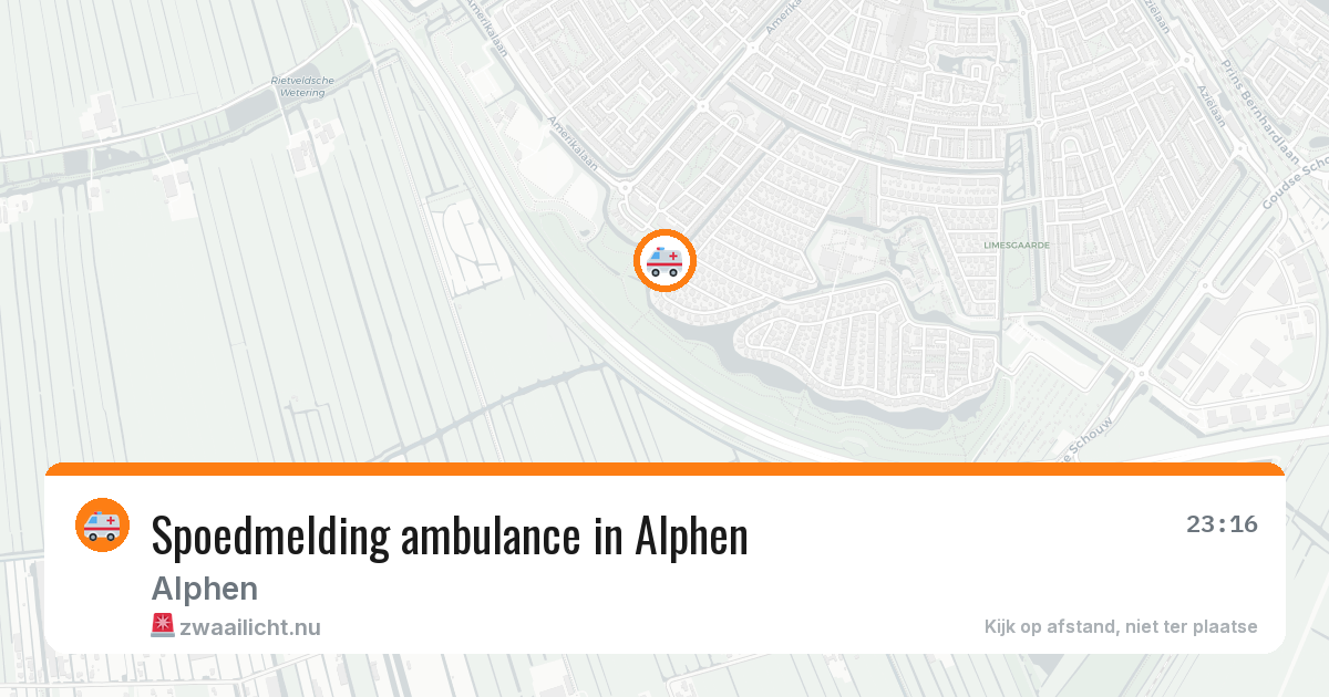 Spoedmelding ambulance in Alphen — 15 jul 2026